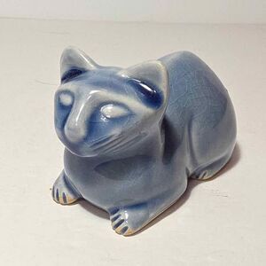 Blue Cat Sphinx Figurine